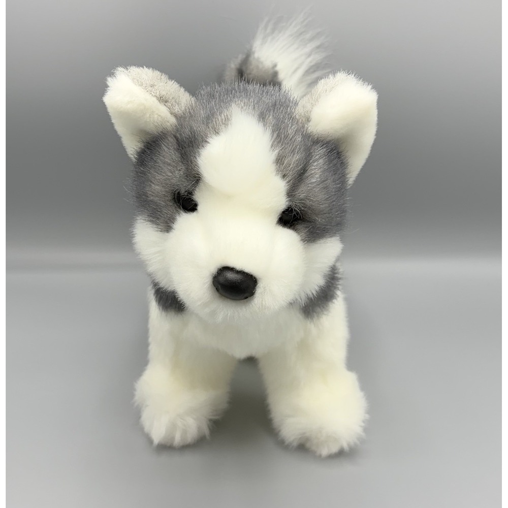 Douglas Cuddle Toys Puppy Dog Husky Grey Wolf Plush Stuffed Animal 9"